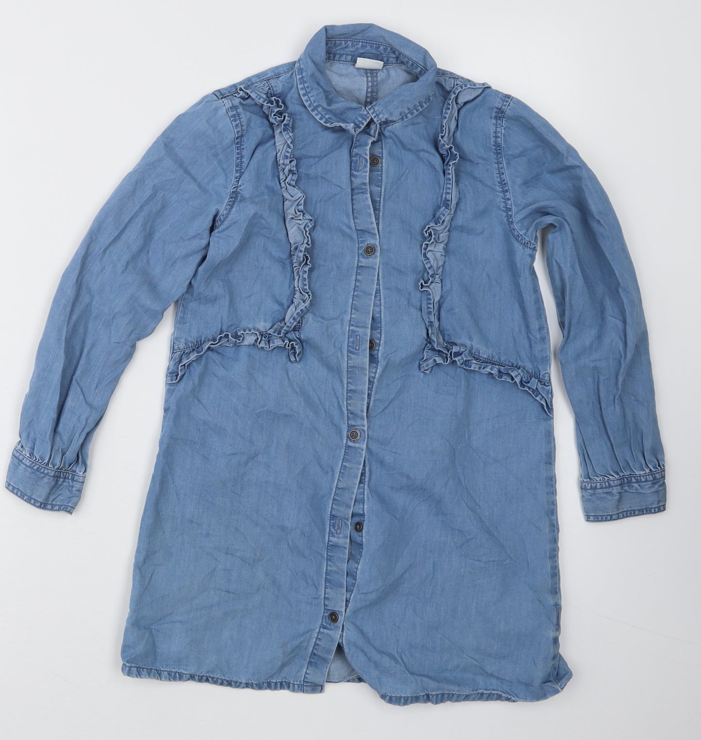 NEXT Girls Blue   T-Shirt Dress  Size 8 Years