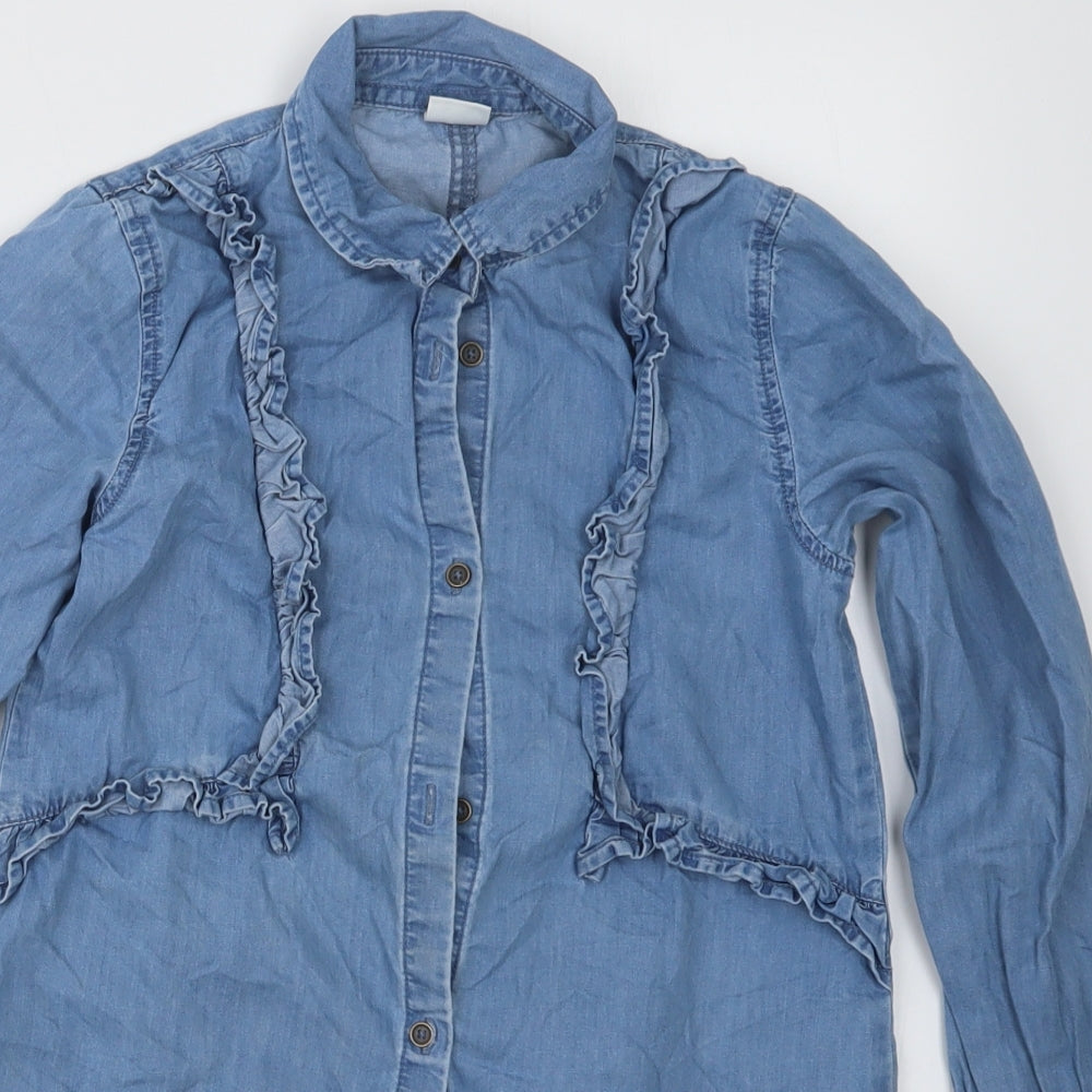 NEXT Girls Blue   T-Shirt Dress  Size 8 Years