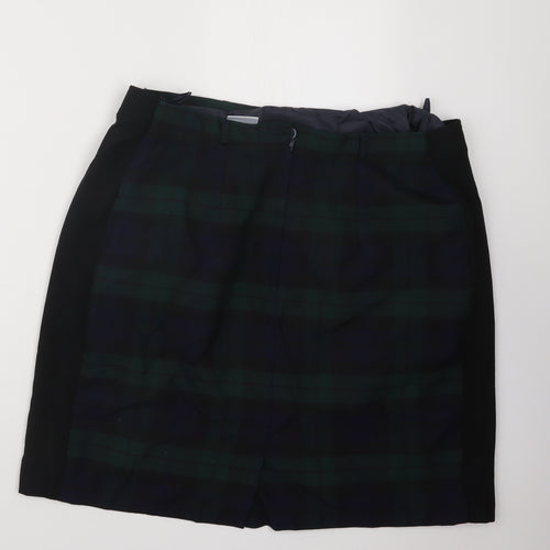 Classic Woman Womens Black Check  Straight & Pencil Skirt Size 18