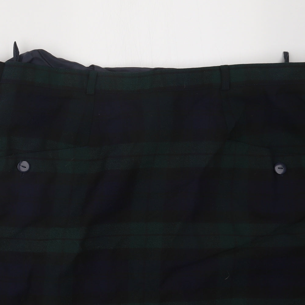 Classic Woman Womens Black Check  Straight & Pencil Skirt Size 18