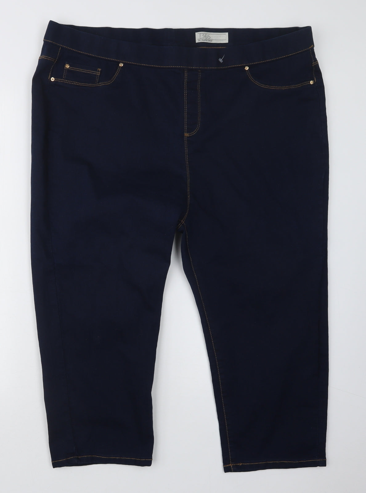 Peacocks Womens Blue  Denim Cropped Jeans Size 22 L20 in