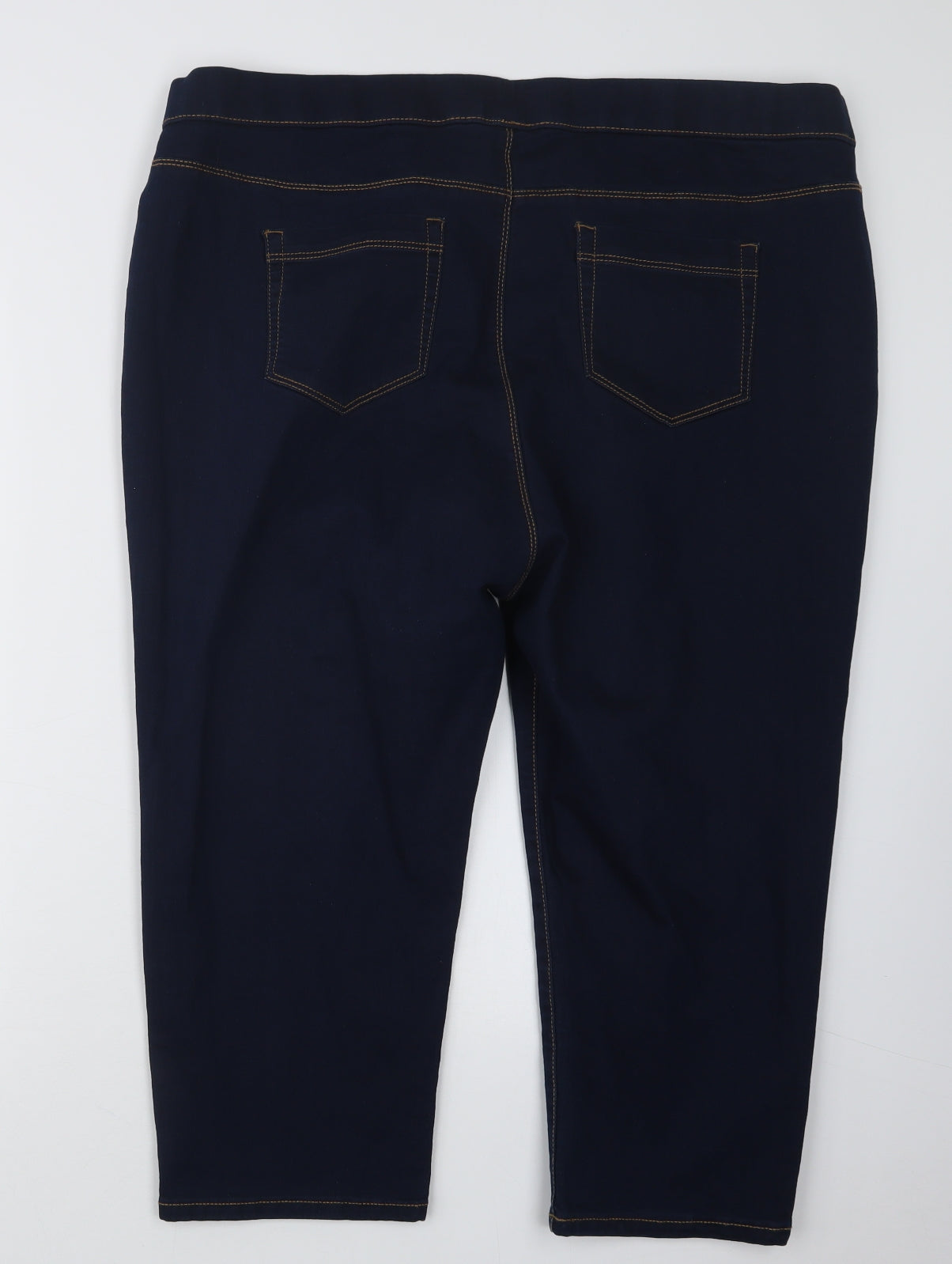 Peacocks Womens Blue  Denim Cropped Jeans Size 22 L20 in