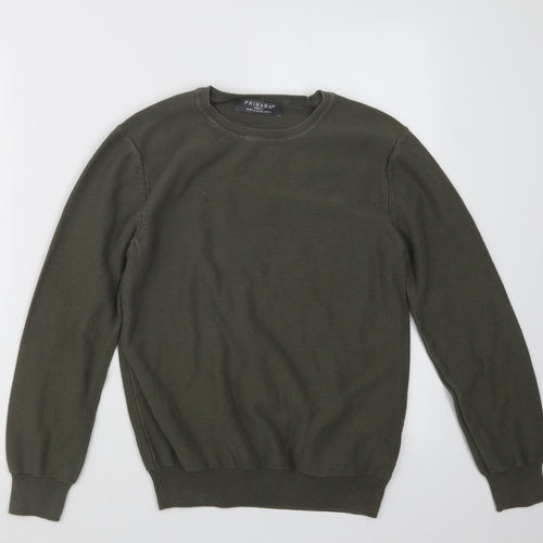 Primark Mens Green  Knit Pullover Jumper Size S