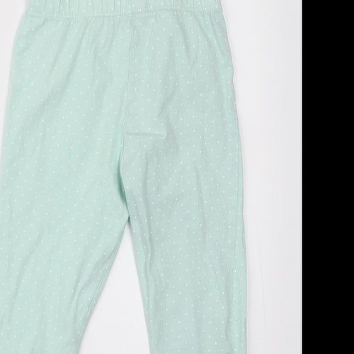 F&F Girls Green Polka Dot  Carrot Trousers Size 6-7 Years