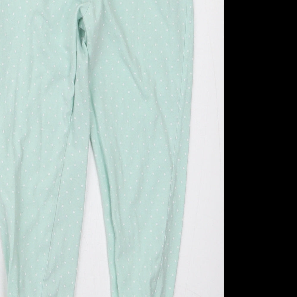 F&F Girls Green Polka Dot  Carrot Trousers Size 6-7 Years