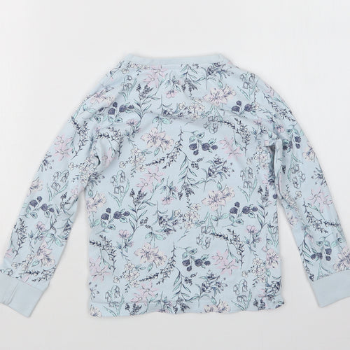 F&F Girls Blue Floral  Top Pyjama Top Size 6-7 Years