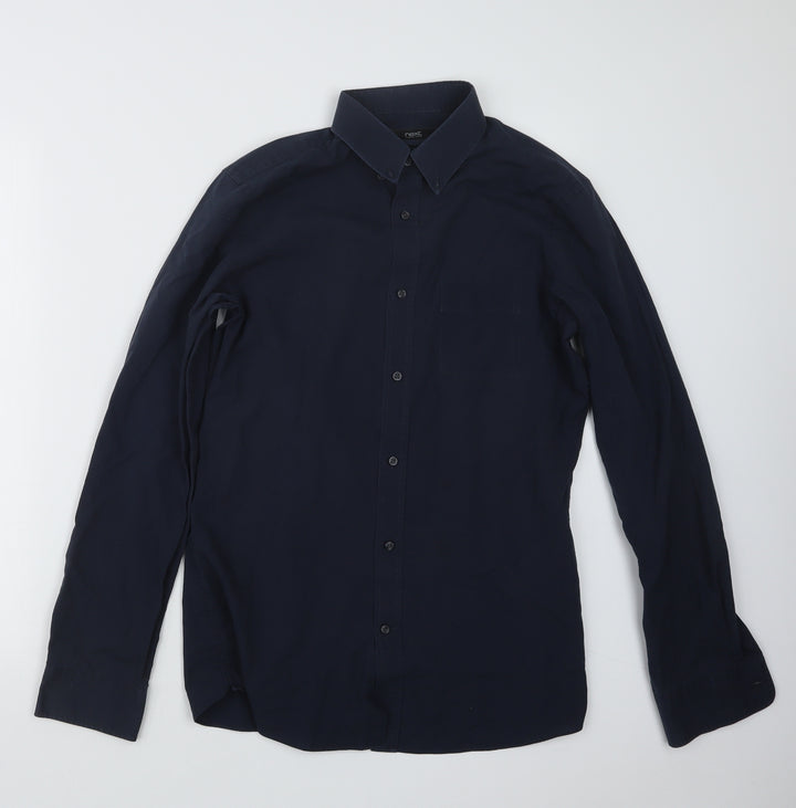 NEXT Mens Blue Button-Up Size 15