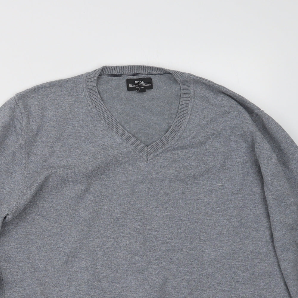 NEXT Mens Grey  Knit Pullover Jumper Size M