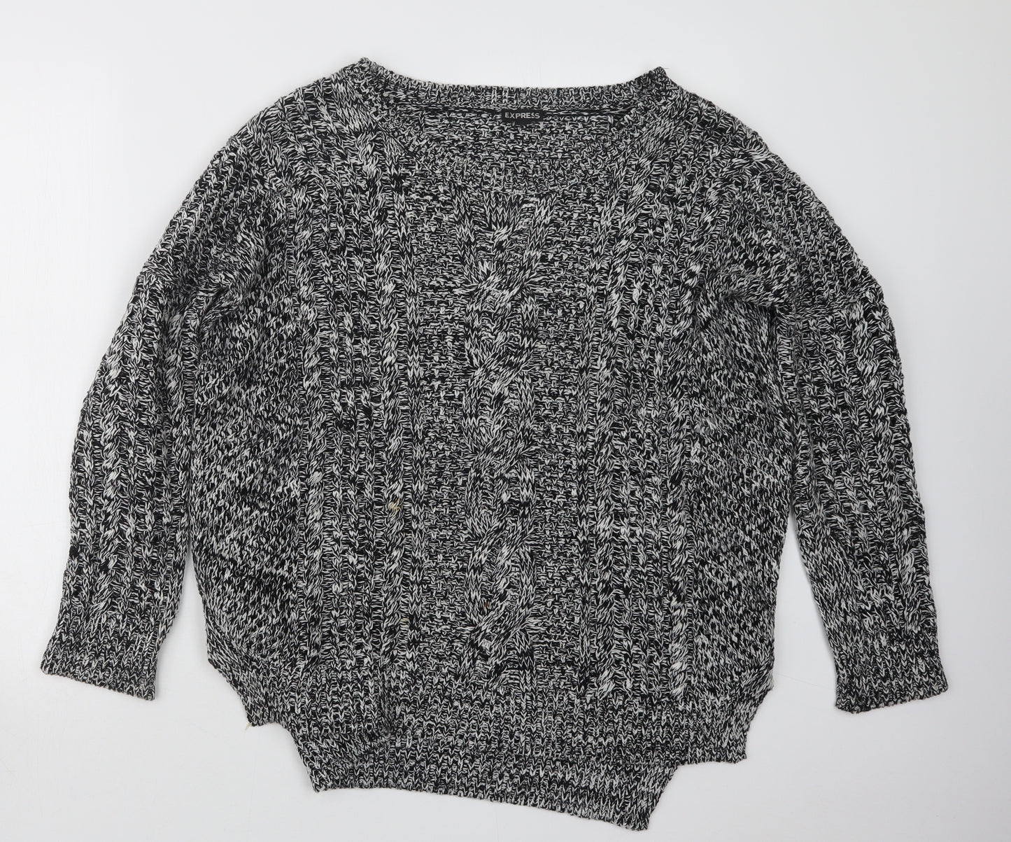 Express Womens Black  Knit Pullover Jumper Size S