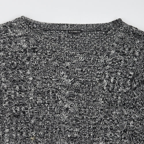 Express Womens Black  Knit Pullover Jumper Size S