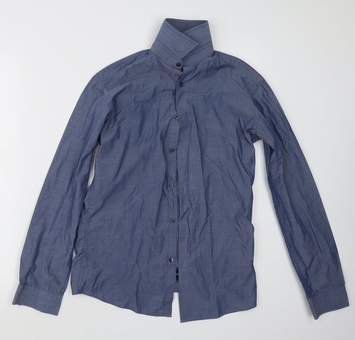 Cedar Wood State Mens Blue Button-Up Size 14