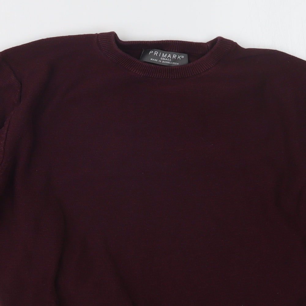 Primark Mens Purple  Knit Pullover Jumper Size S