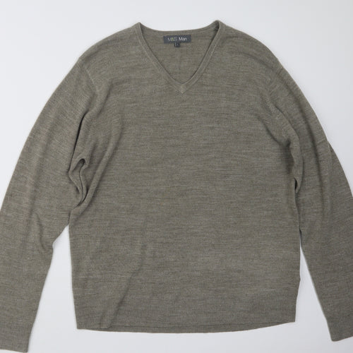 Marks and Spencer Mens Beige  Knit Pullover Jumper Size L