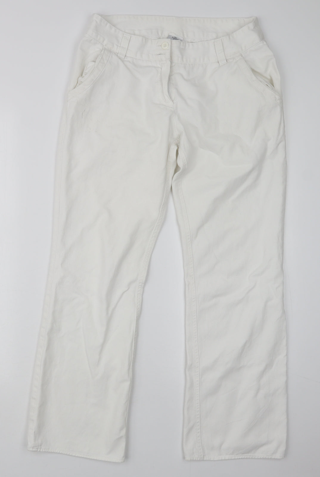 7 Days Womens White   Trousers  Size 12 L27.5 in