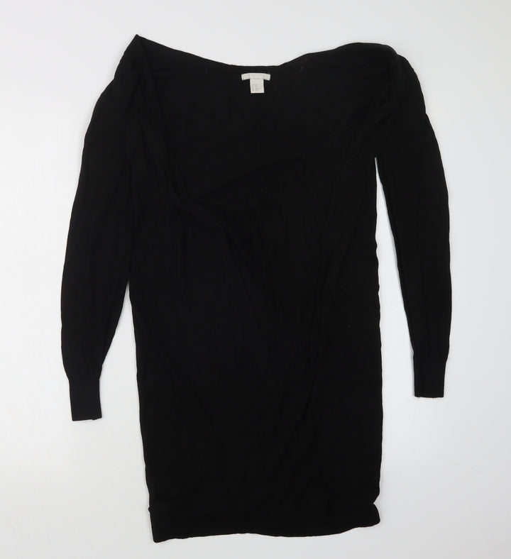H&M Womens Black  Knit Cardigan Jumper Size XS