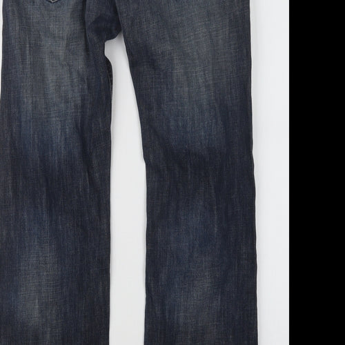 Renvelo Denim Mens Blue  Denim Straight Jeans Size 35 in L28 in
