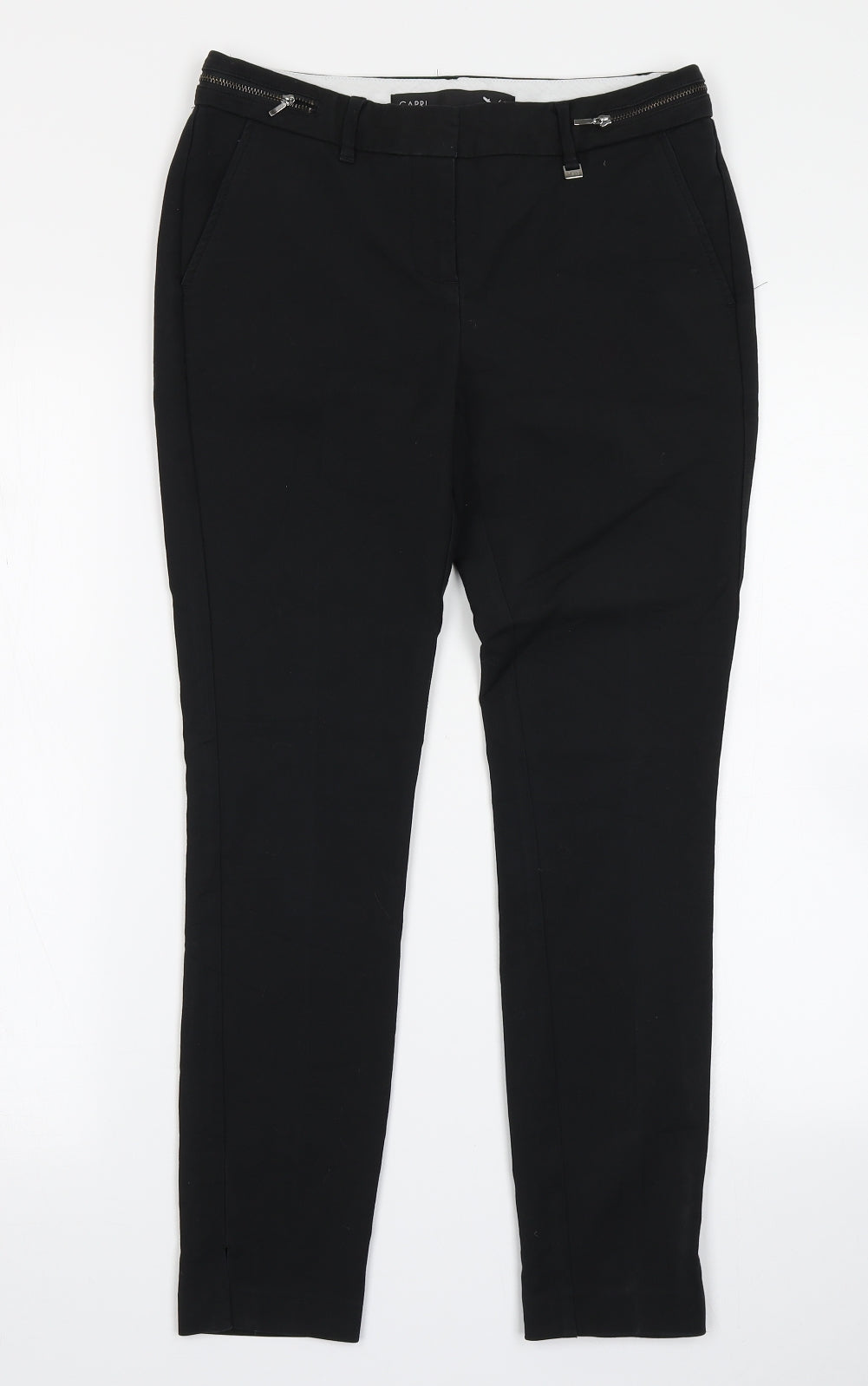 NEXT Womens Black   Capri Trousers Size 6 L27 in