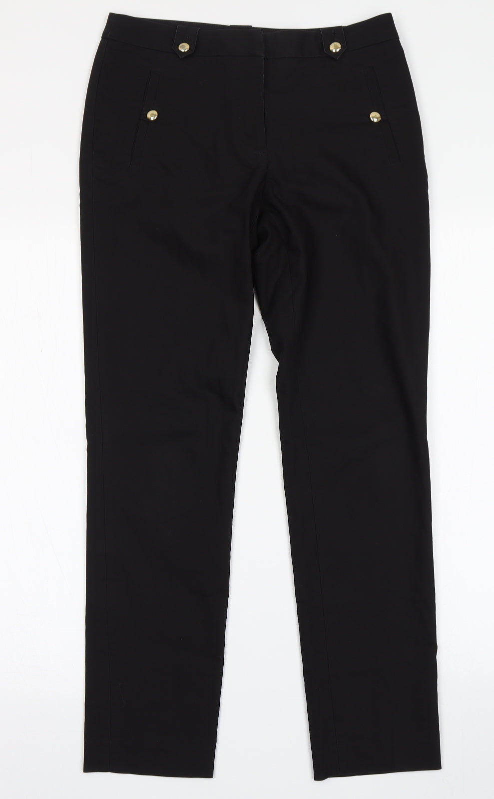 H&M Womens Black   Dress Pants Trousers Size 6 L27 in