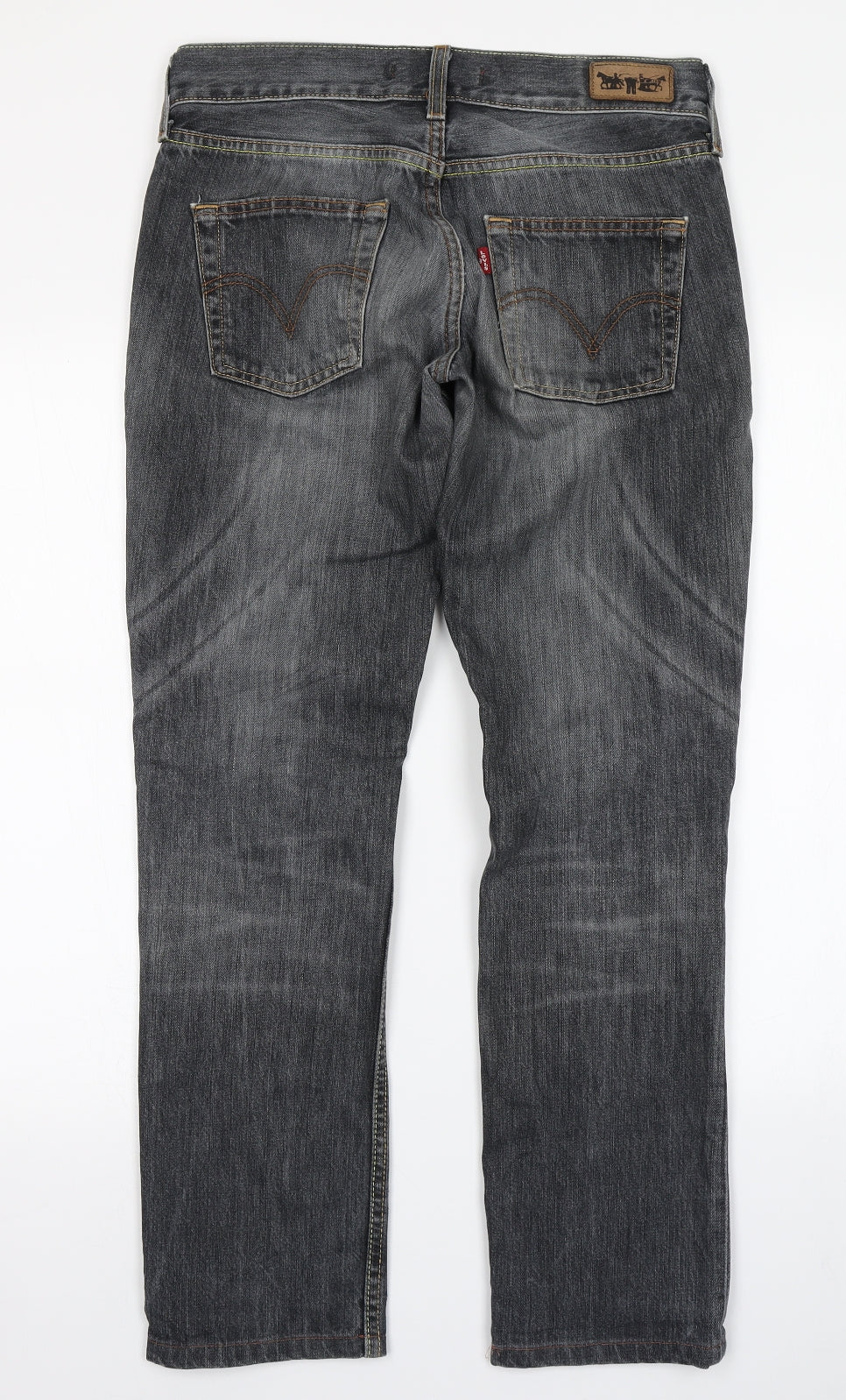 Levi's Mens Grey  Denim Straight Jeans Size 30 in L28 in