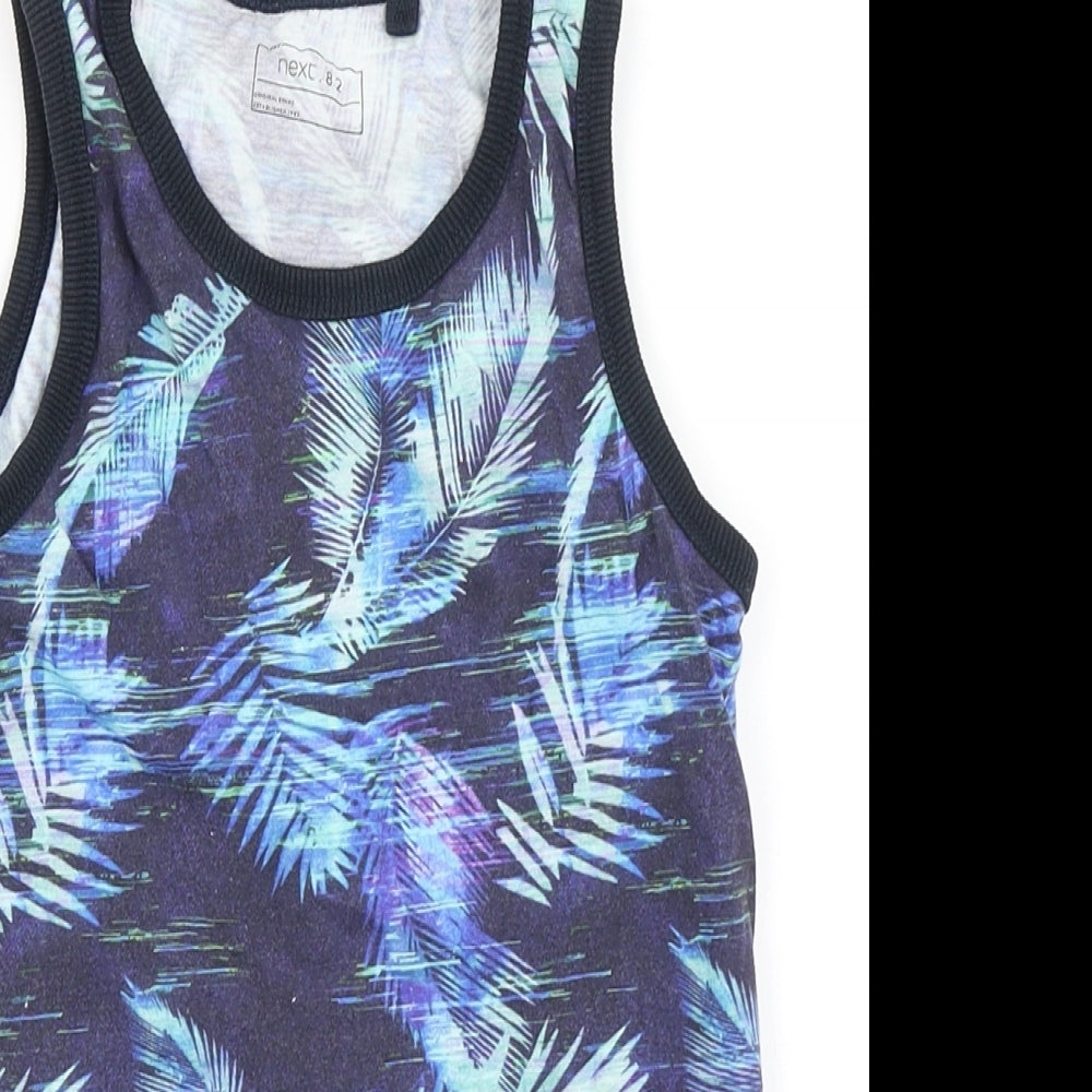 NEXT Boys Blue Floral  Basic Tank Size 5 Years