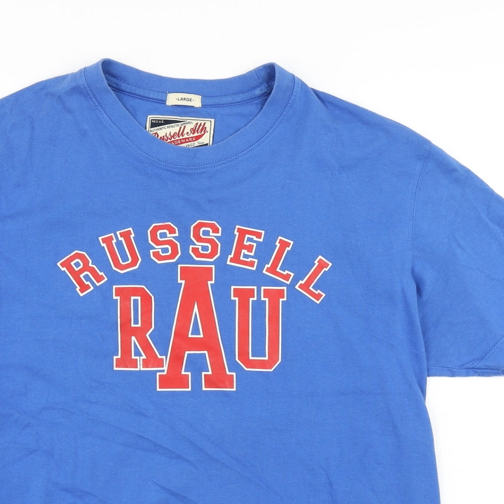 Russell Athletic Mens Blue    T-Shirt Size L