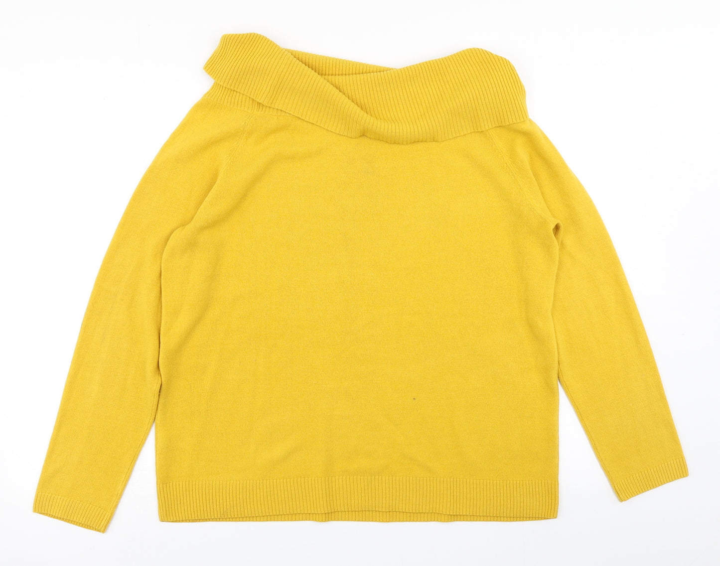 TU Womens Yellow  Knit Pullover Jumper Size 18