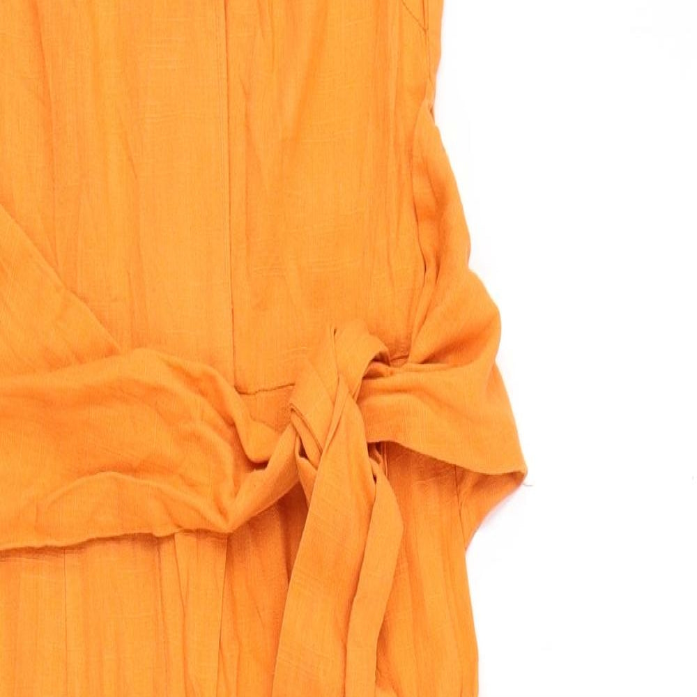 PRETTYLITTLETHING Womens Orange   Playsuit One-Piece Size 6 L20 in