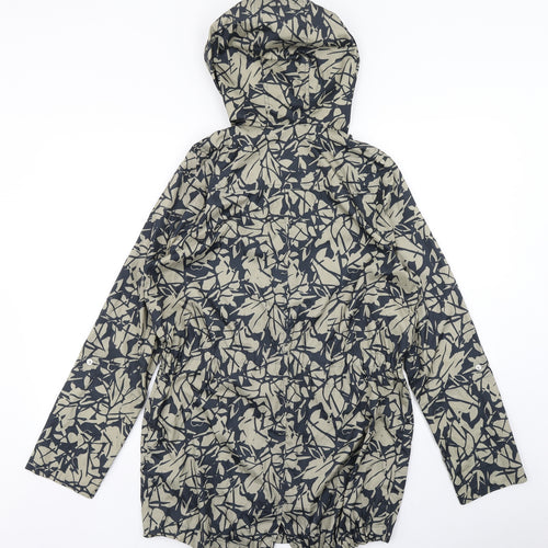 NEXT Womens Blue Floral  Rain Coat Coat Size 8