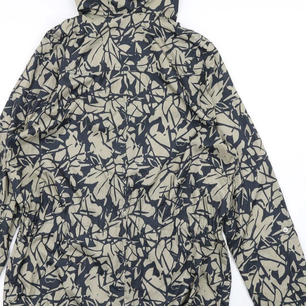 NEXT Womens Blue Floral  Rain Coat Coat Size 8