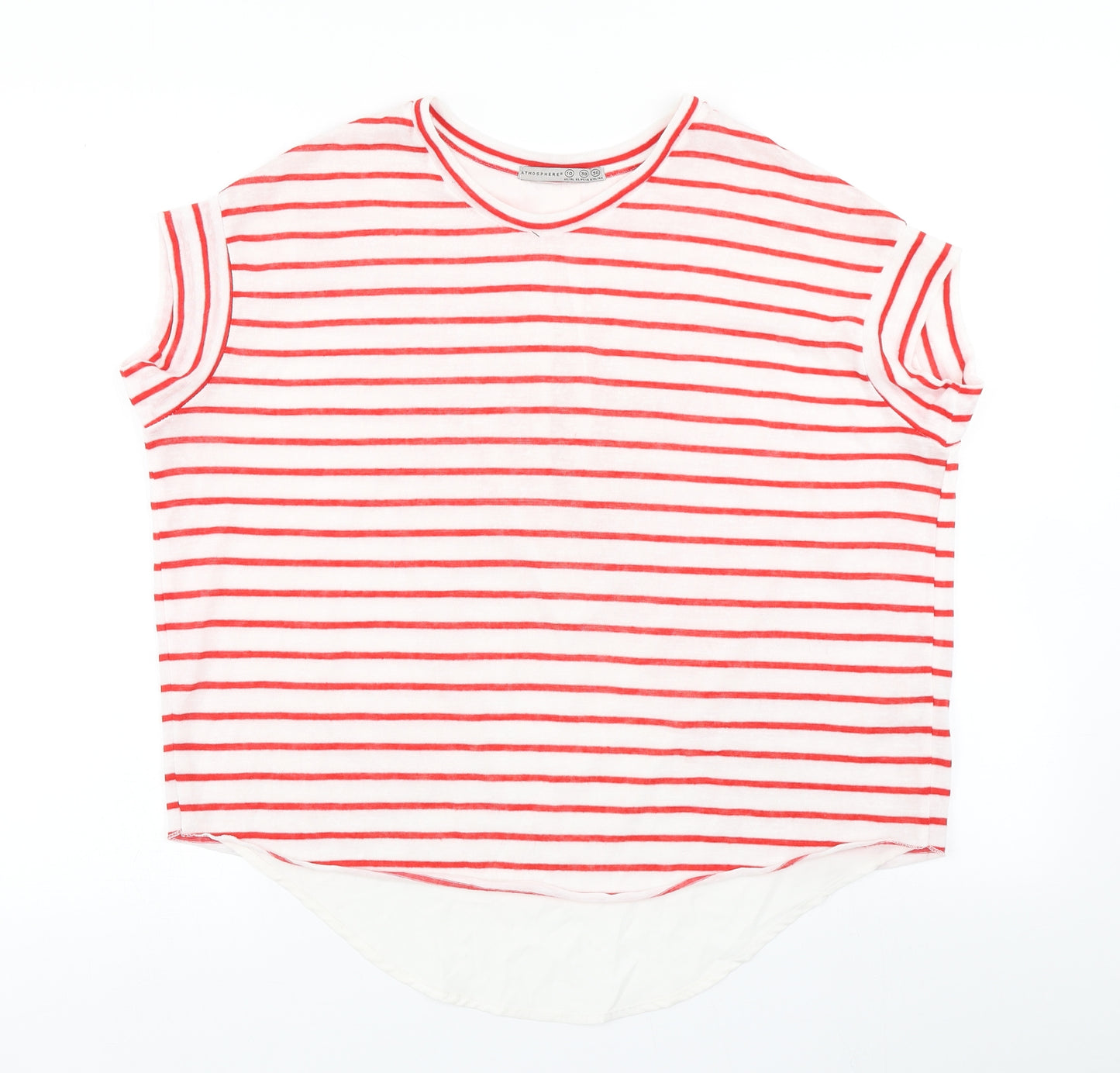 Atmosphere Womens Red Striped  Basic T-Shirt Size 10