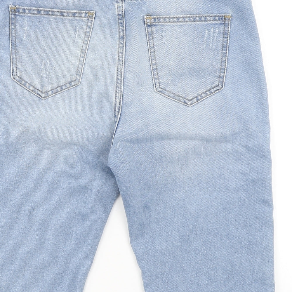 V Womens Blue  Denim Boyfriend Shorts Size 8