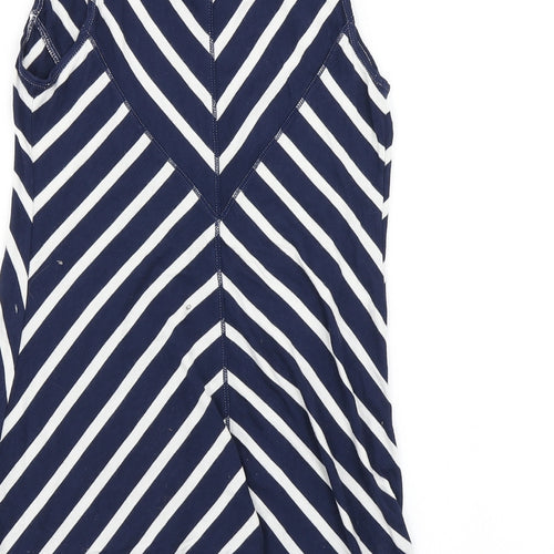 Max Studio Womens Blue Striped  Basic Tank Size S