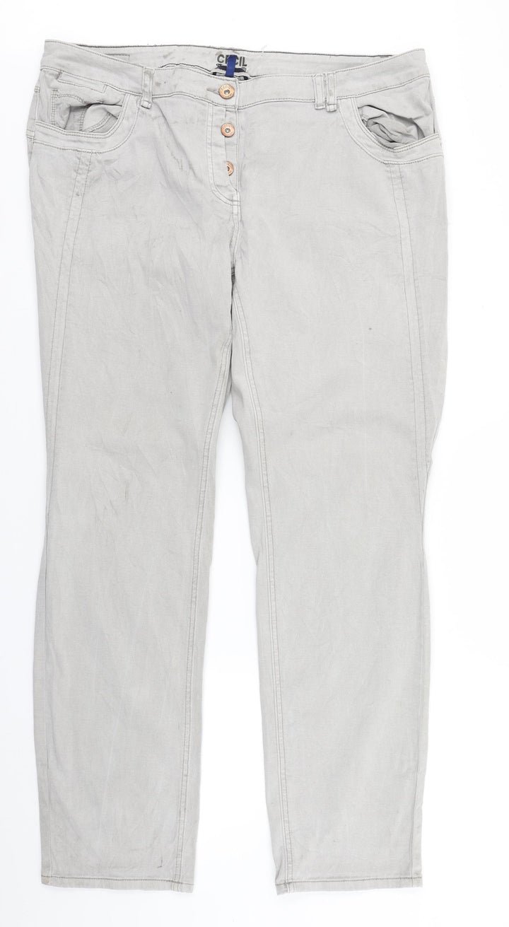 Cecil Mens Grey Denim Straight Jeans Size 36 in L31 in