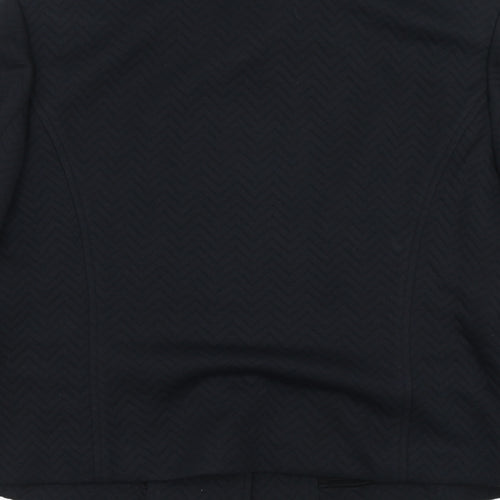 Bianca Womens Blue Herringbone  Jacket  Size 12