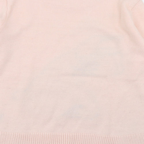 M&S collection Womens Pink  Knit Pullover Jumper Size S  - Christmas Jumper
