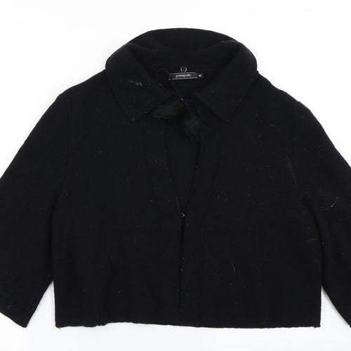 Passport Womens Black  Knit Cardigan Jumper Size 10