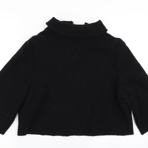 Passport Womens Black  Knit Cardigan Jumper Size 10