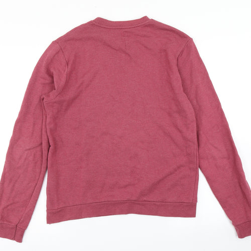 Crafted Mens Red   Pullover Sweatshirt Size S