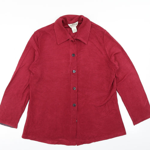 Orvis Womens Red   Basic Button-Up Size M