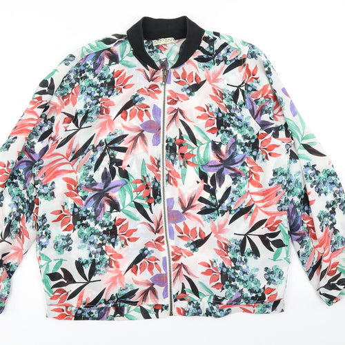 Innocence Womens White Floral  Jacket  Size 14
