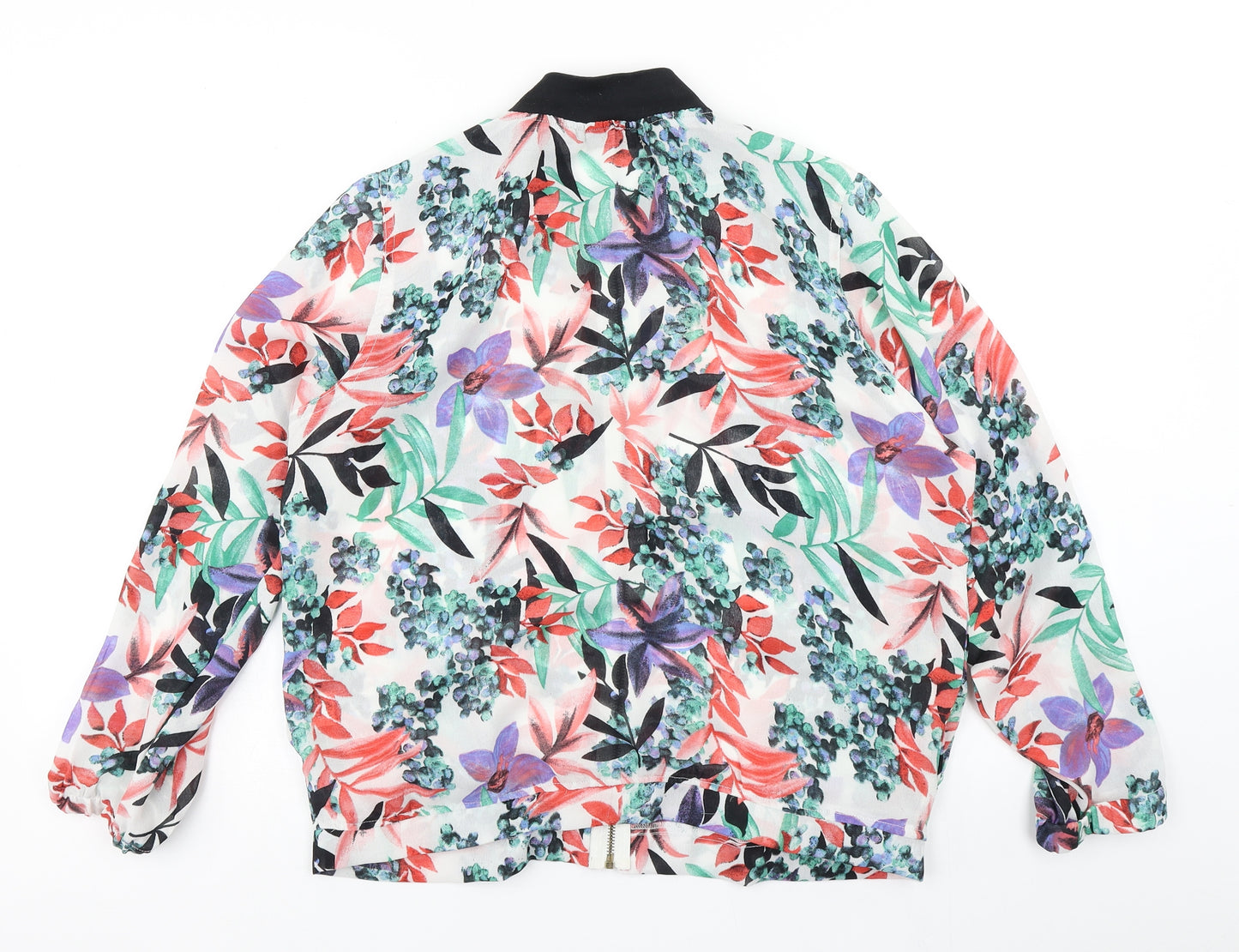 Innocence Womens White Floral  Jacket  Size 14