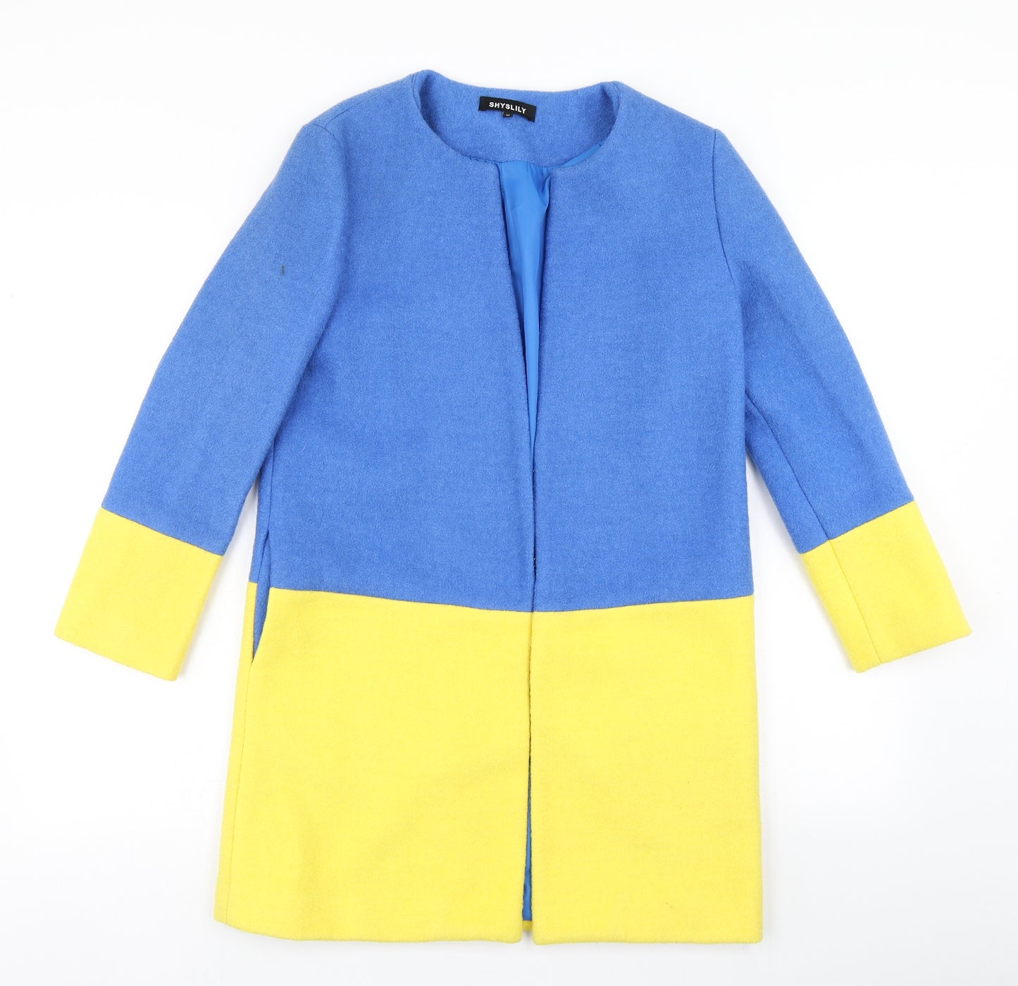 Shyslily Womens Blue   Overcoat Coat Size M