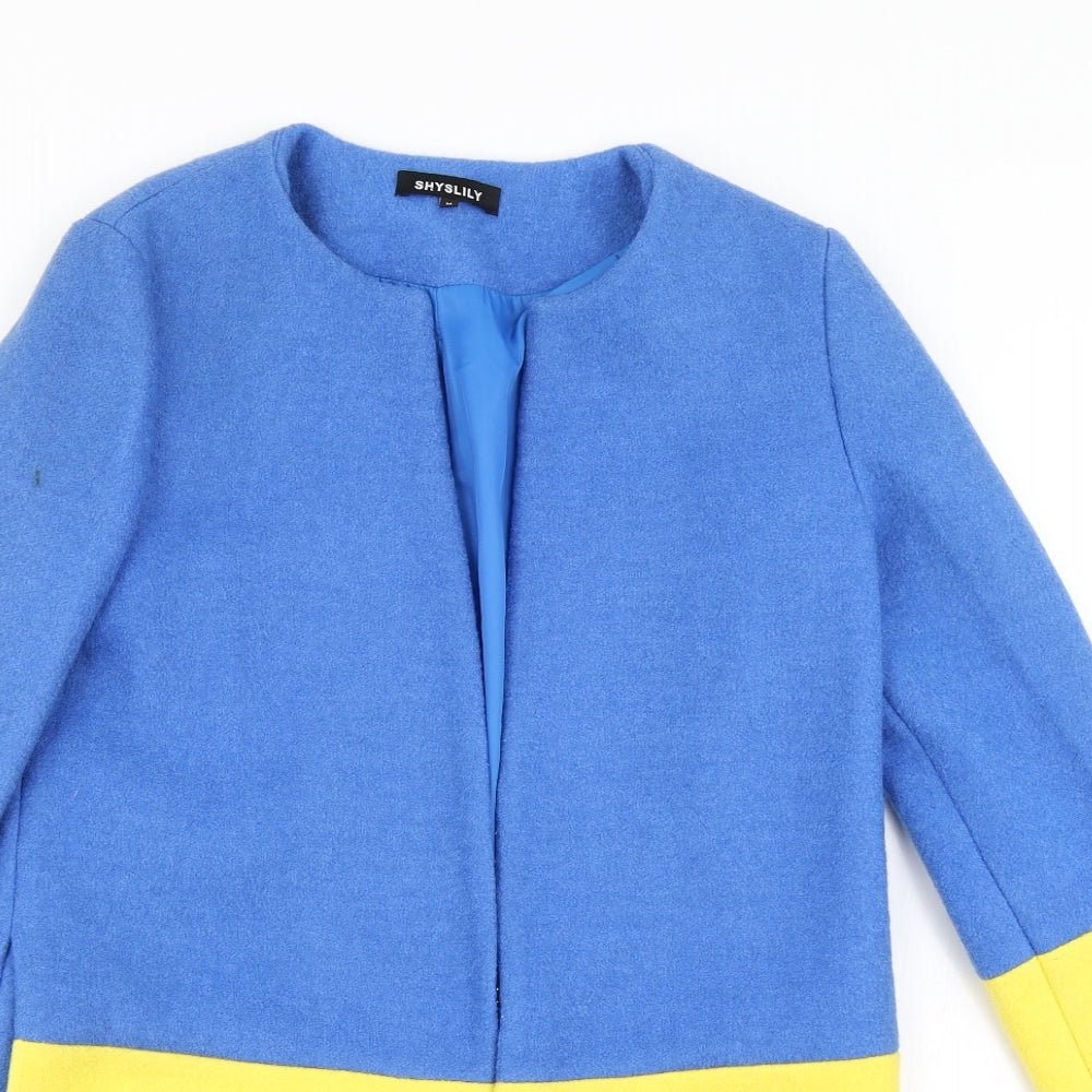 Shyslily Womens Blue   Overcoat Coat Size M