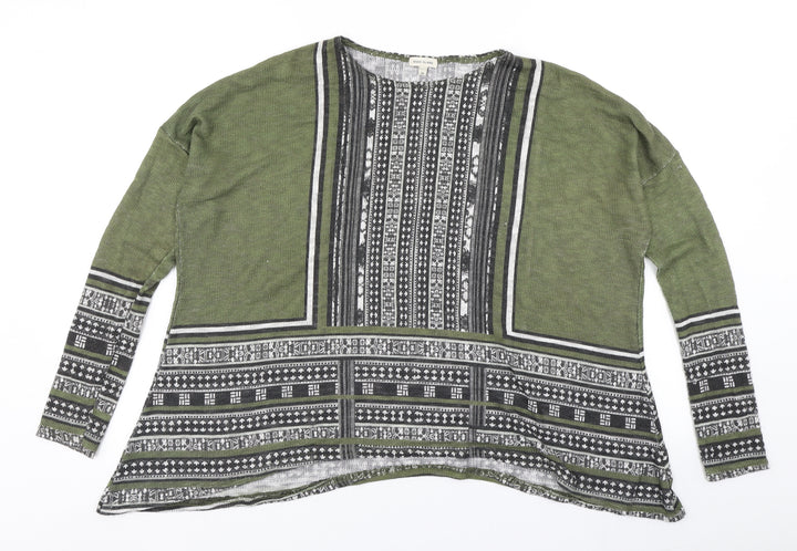 River Island Womens Green Basic T-Shirt Size 10