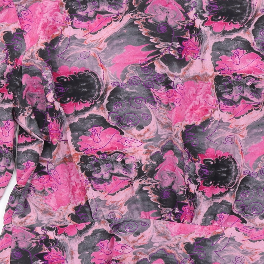 Di Tardo Womens Pink Floral  Basic Blouse Size 16
