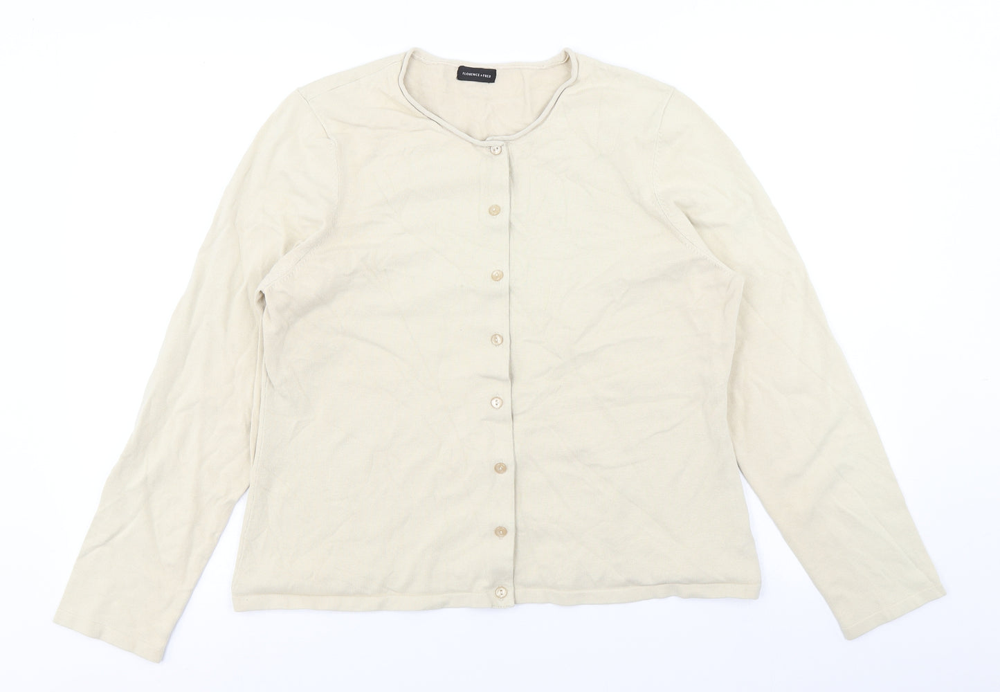 Florence + Fred Womens Beige  Knit Cardigan Jumper Size 18