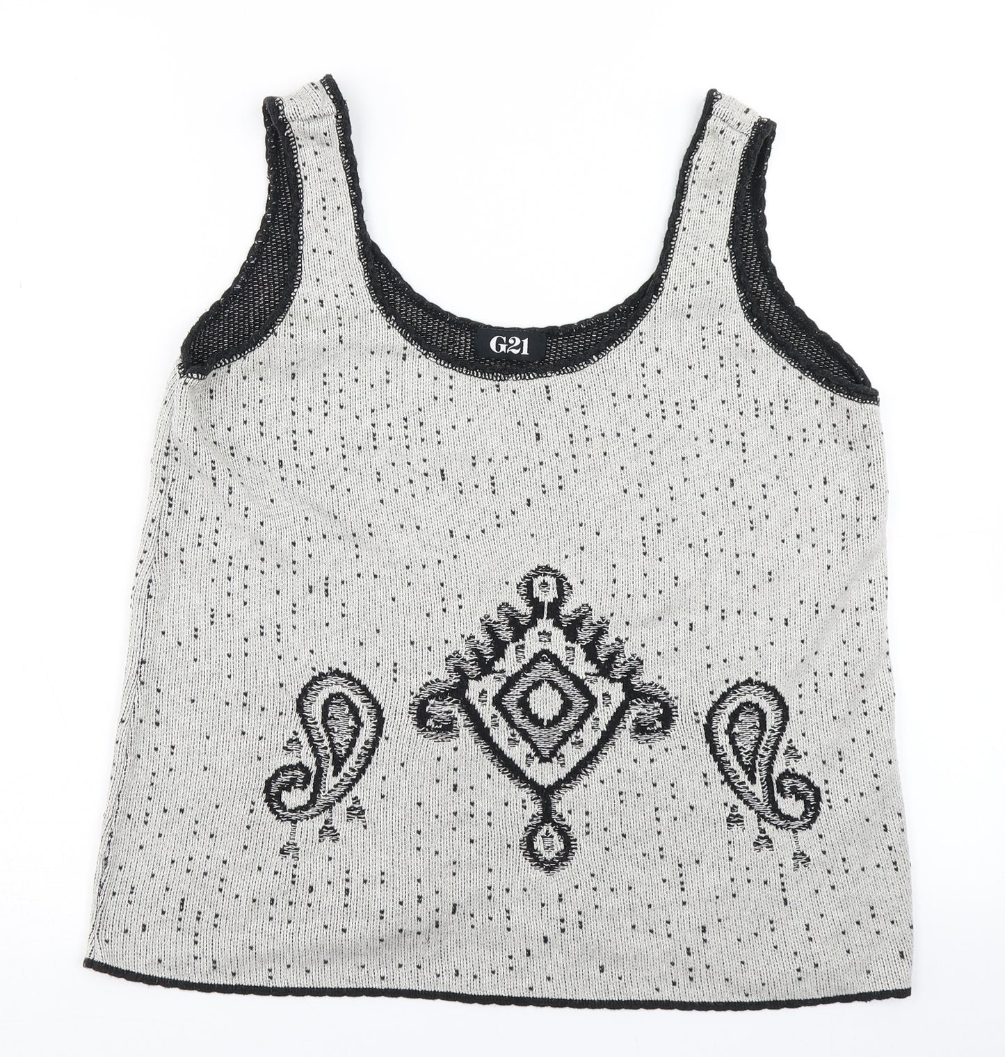 G21 Womens Grey  Knit Basic Tank Size 14