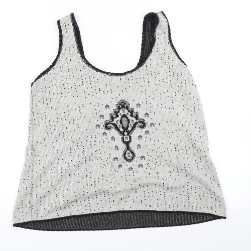 G21 Womens Grey  Knit Basic Tank Size 14