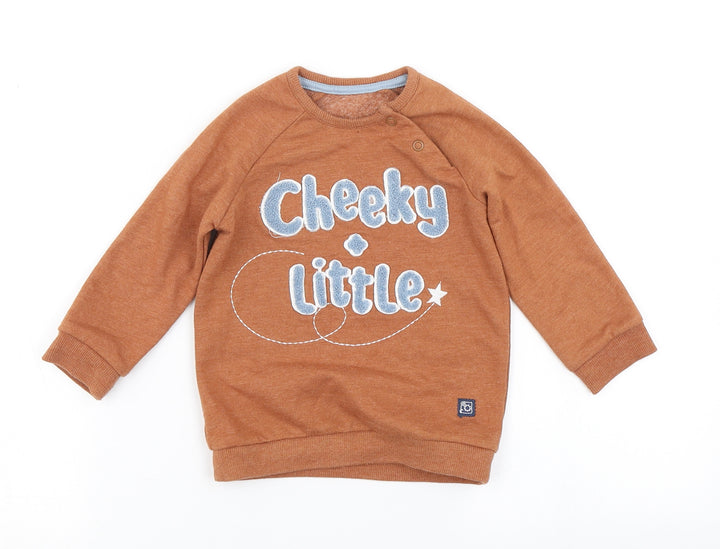 George Boys Brown Basic T-Shirt Size 9-12 Months
