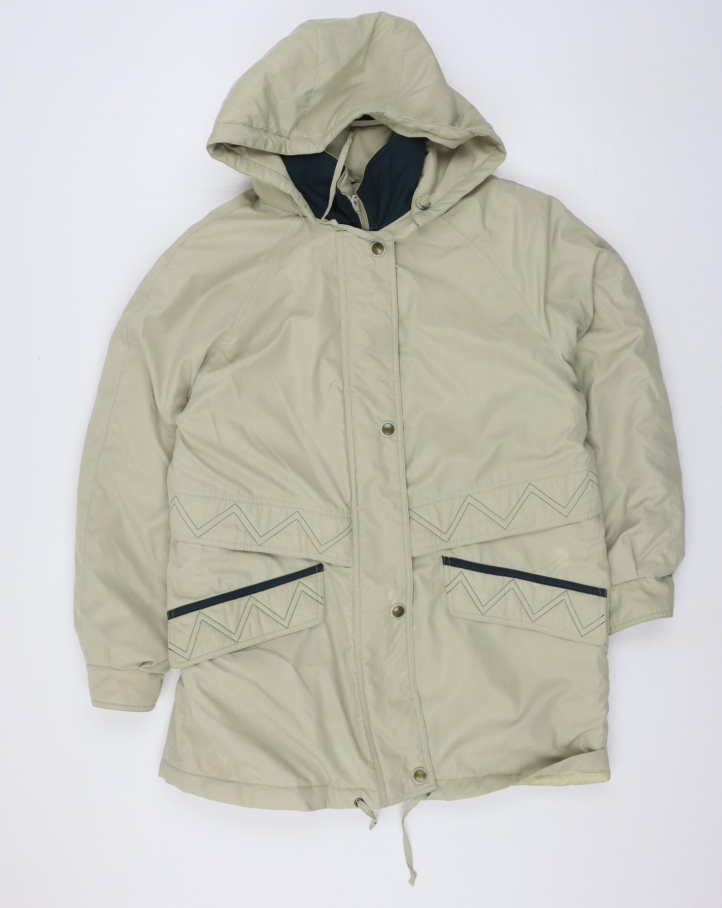 Jessica Reid Womens Beige   Parka Coat Size 14